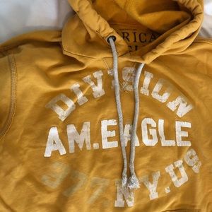 Large Yellow American Eagle Hoodie
